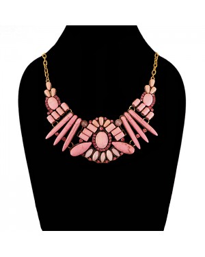 Pink Beaded Beach Necklace